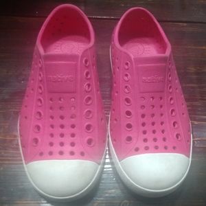 Pink Native kids shoes